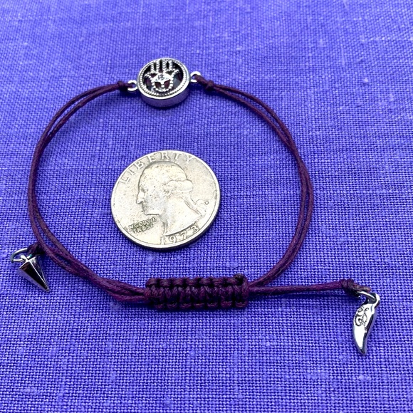 Vintage Fossil adjustable hamsa 🪬 bracelet with leather straps 💜 - Picture 6 of 7